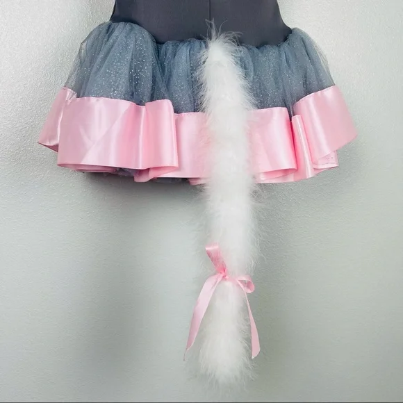 Handmade Set of Mouse Costume for Little Girl Pink-Grey with Ears headband π - Picture 13 of 13